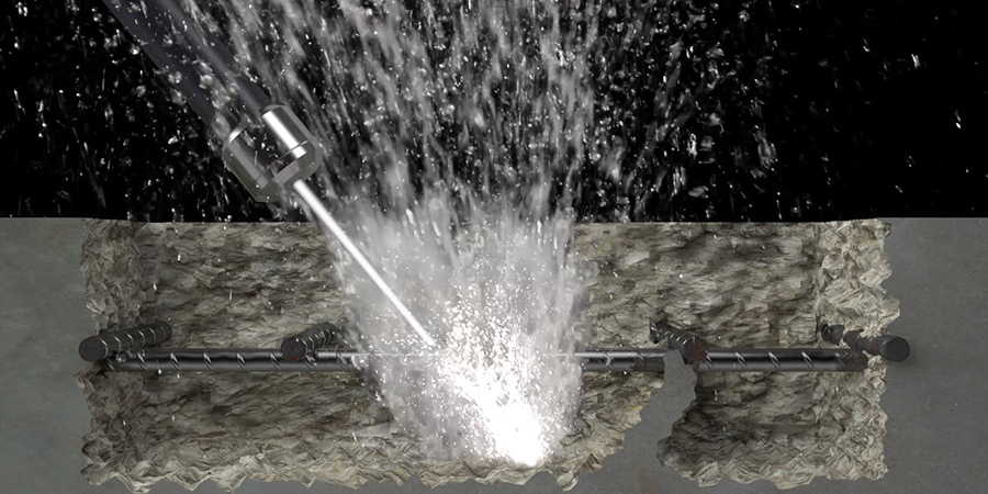 hydrodemolition aquajet systems water technique technology concrete rebars aqua cutter jet